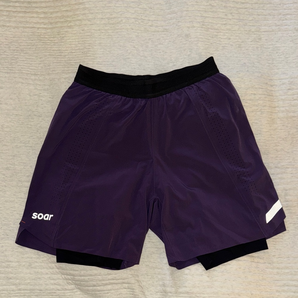 Soar Men’s Three Season Running Shorts in Purple